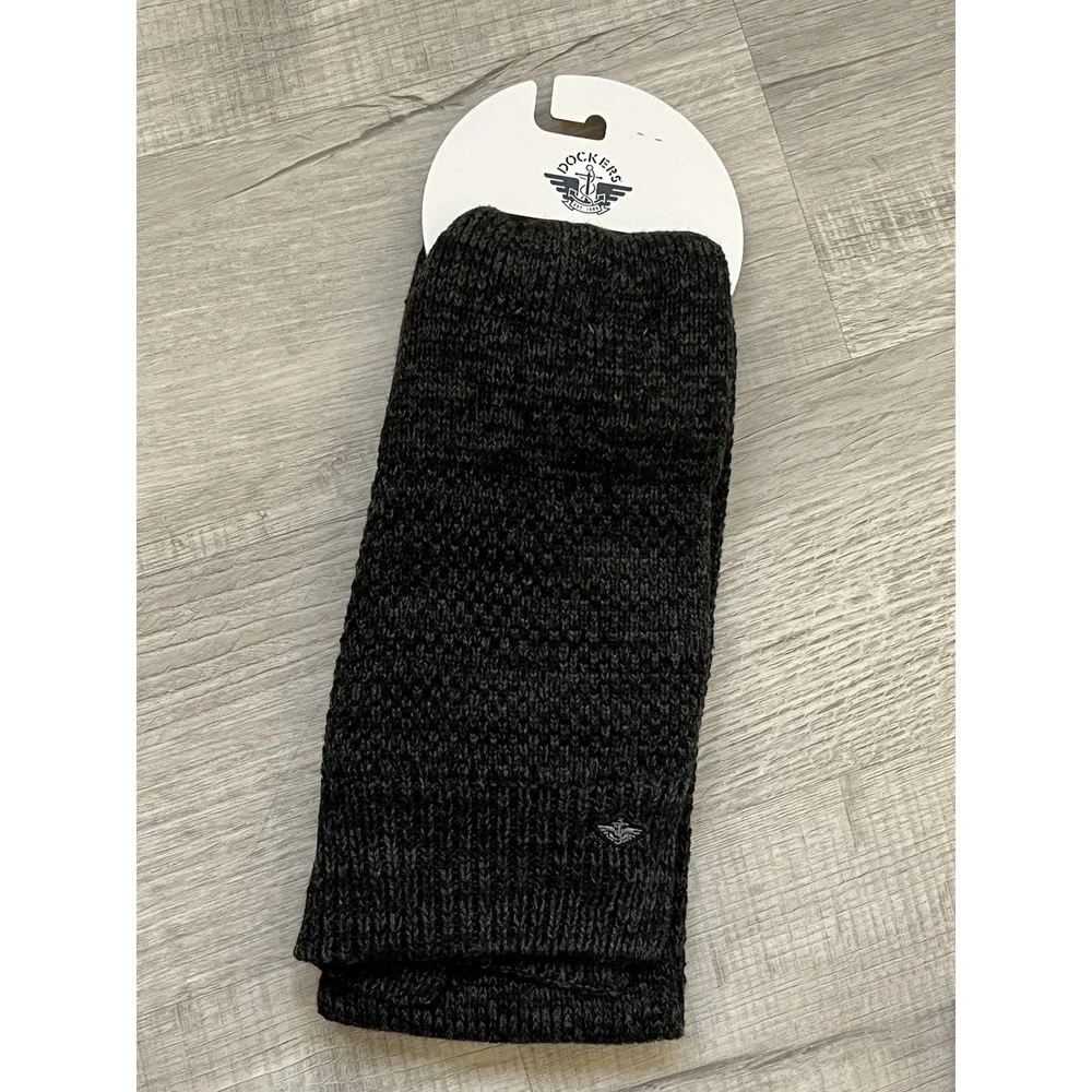 NWT Dockers Men's Marled Black Rectangle Scarf One Size 100% Acrylic